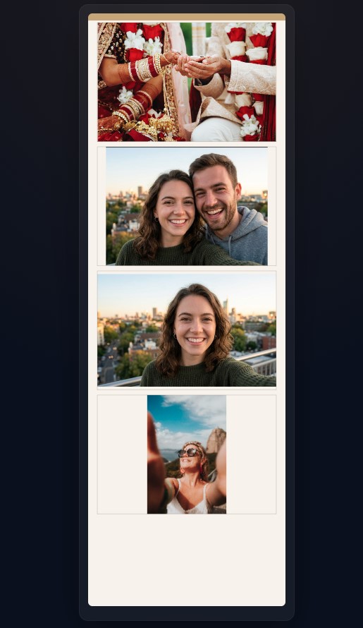 4-Cut photo booth strip